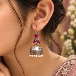 Floral Art Jhumka Earrings traditional jewellery 1