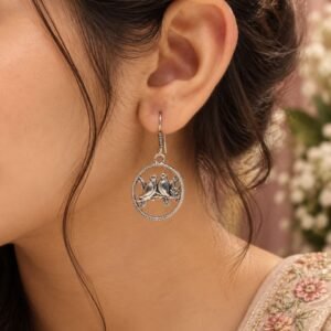 German Silver Bird Hook Earrings traditional jewellery 1