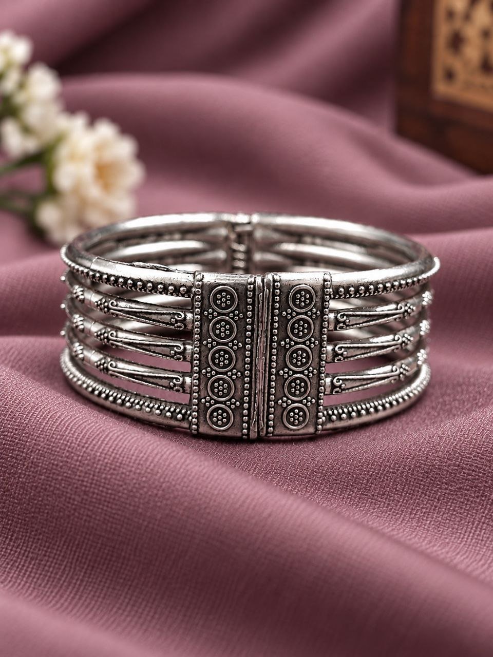 Oxidised Beautiful Openable Kada – traditional jewellery 2