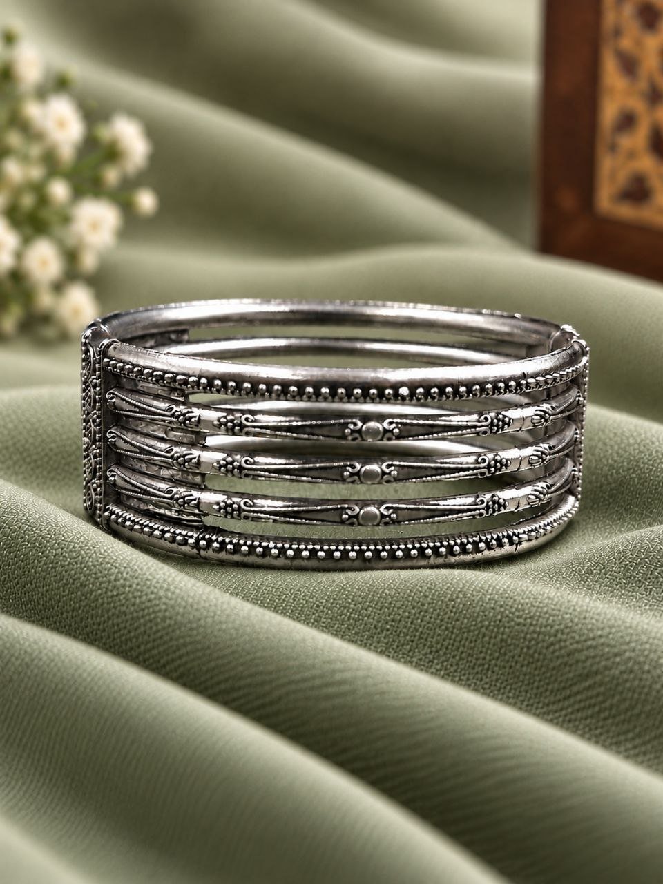 Oxidised Beautiful Openable Kada – traditional jewellery 3
