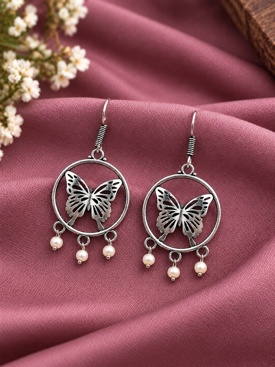 Unique Butterfly Hook Earrings lightweight everyday jewellery 2