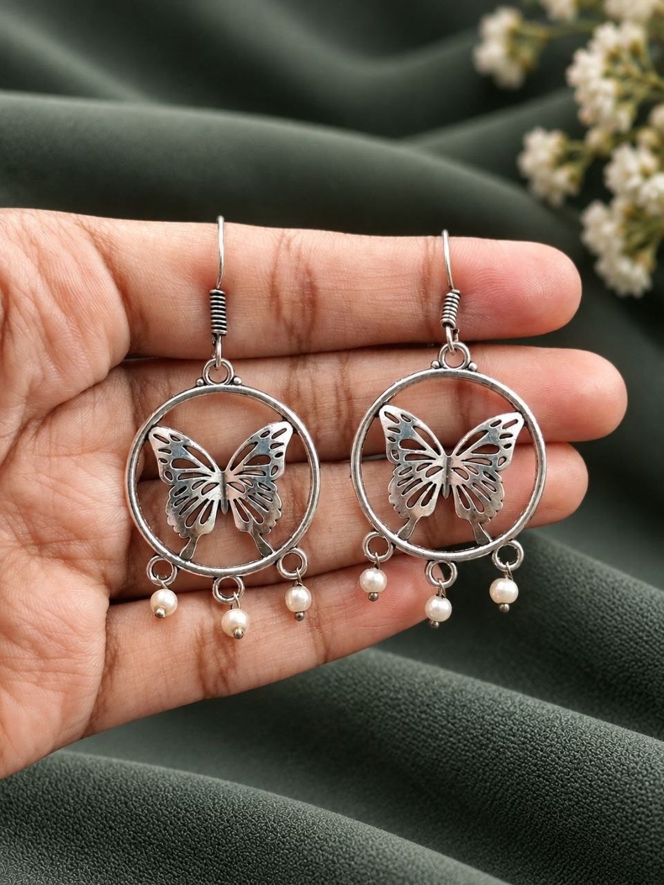 Unique Butterfly Hook Earrings lightweight everyday jewellery 3