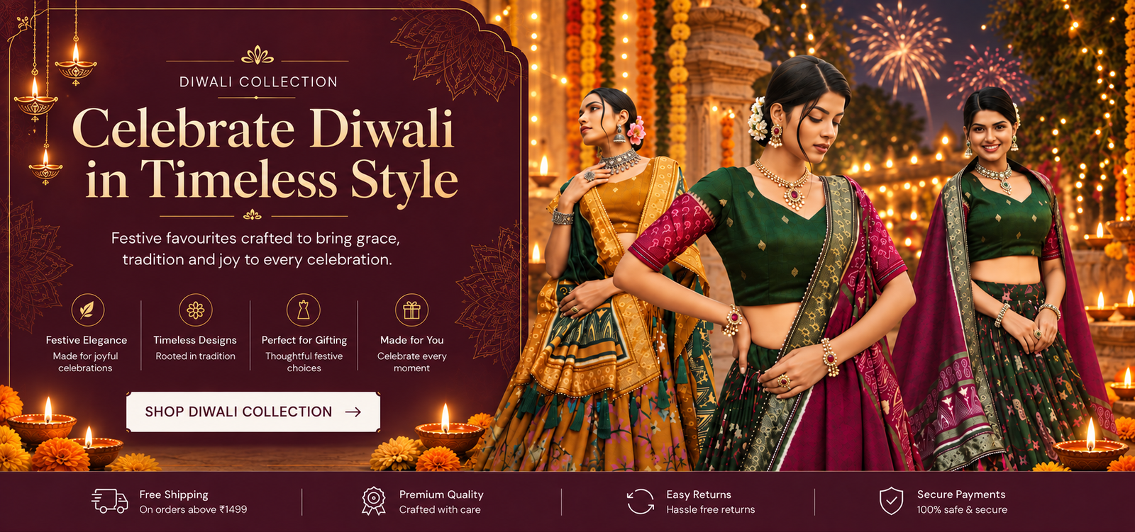 The Vedastra Diwali Collection featuring festive Indian fashion, gifting and celebration