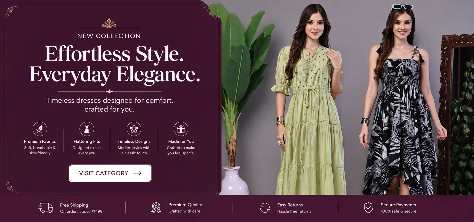 The Vedastra ethnic fashion collection banner